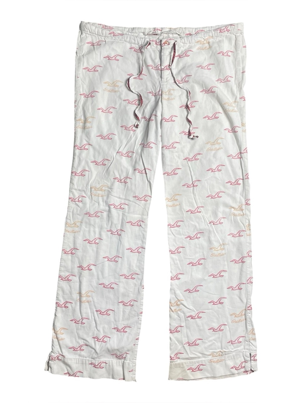 Hollister y2k seagull logo print low rise cotton pj pajama pants M